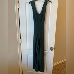 Dark green cross back jumpsuit